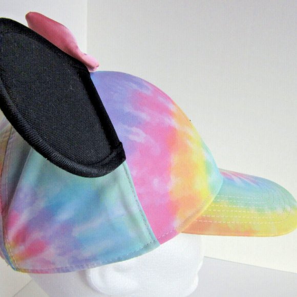 Disney Minnie Mouse Hat Tie Dye Cap Multi Color Snapback Limited Edition - Picture 5 of 11